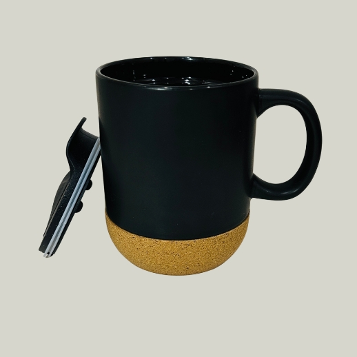 Matte Ceramic Mug with a Cork Base