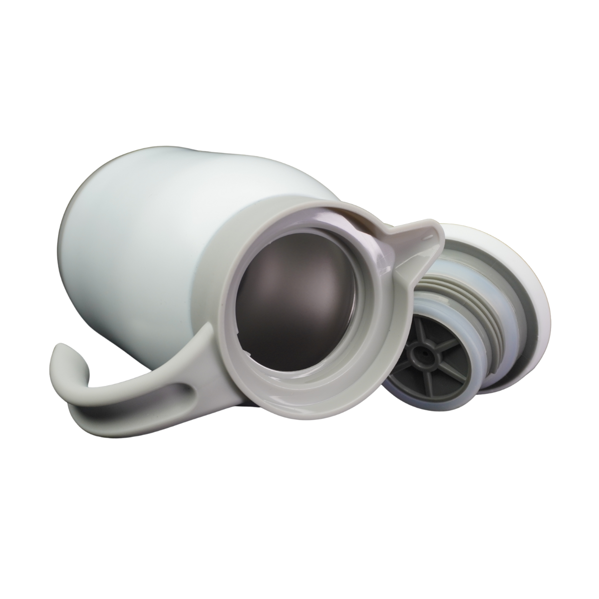 White Metal Tea Coffee Vacuum Flask