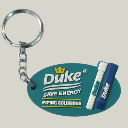 Flexible Silicone Brand Keychains