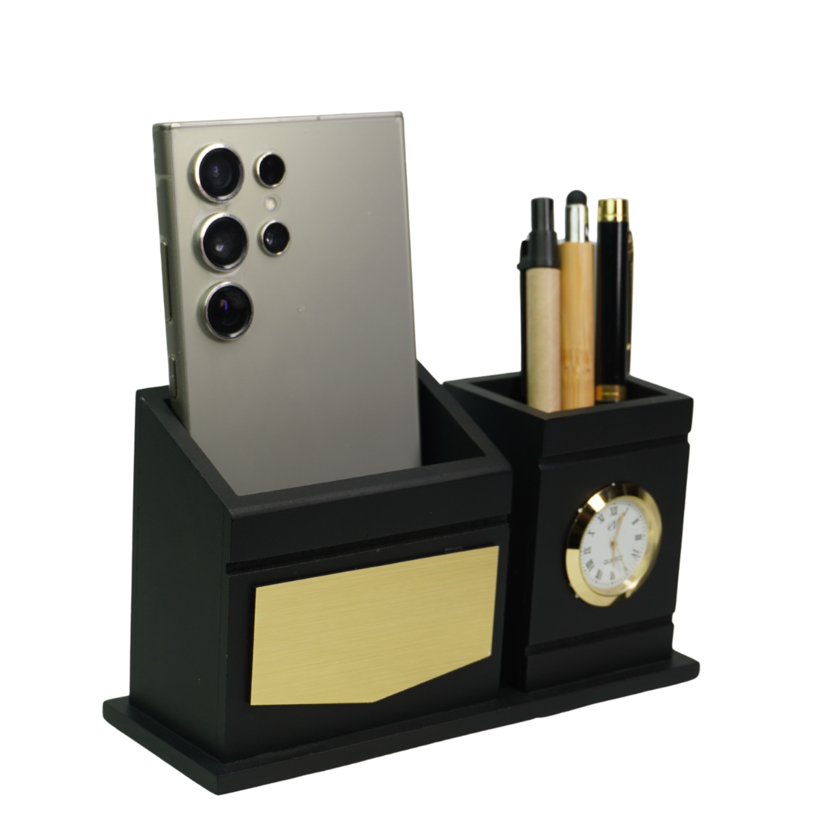 Matte Black Personalized Pen Stand