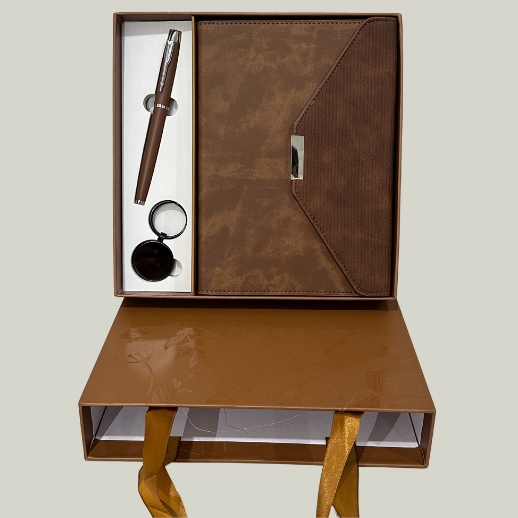 Prestige Leather Diary with Pen And Key Chain