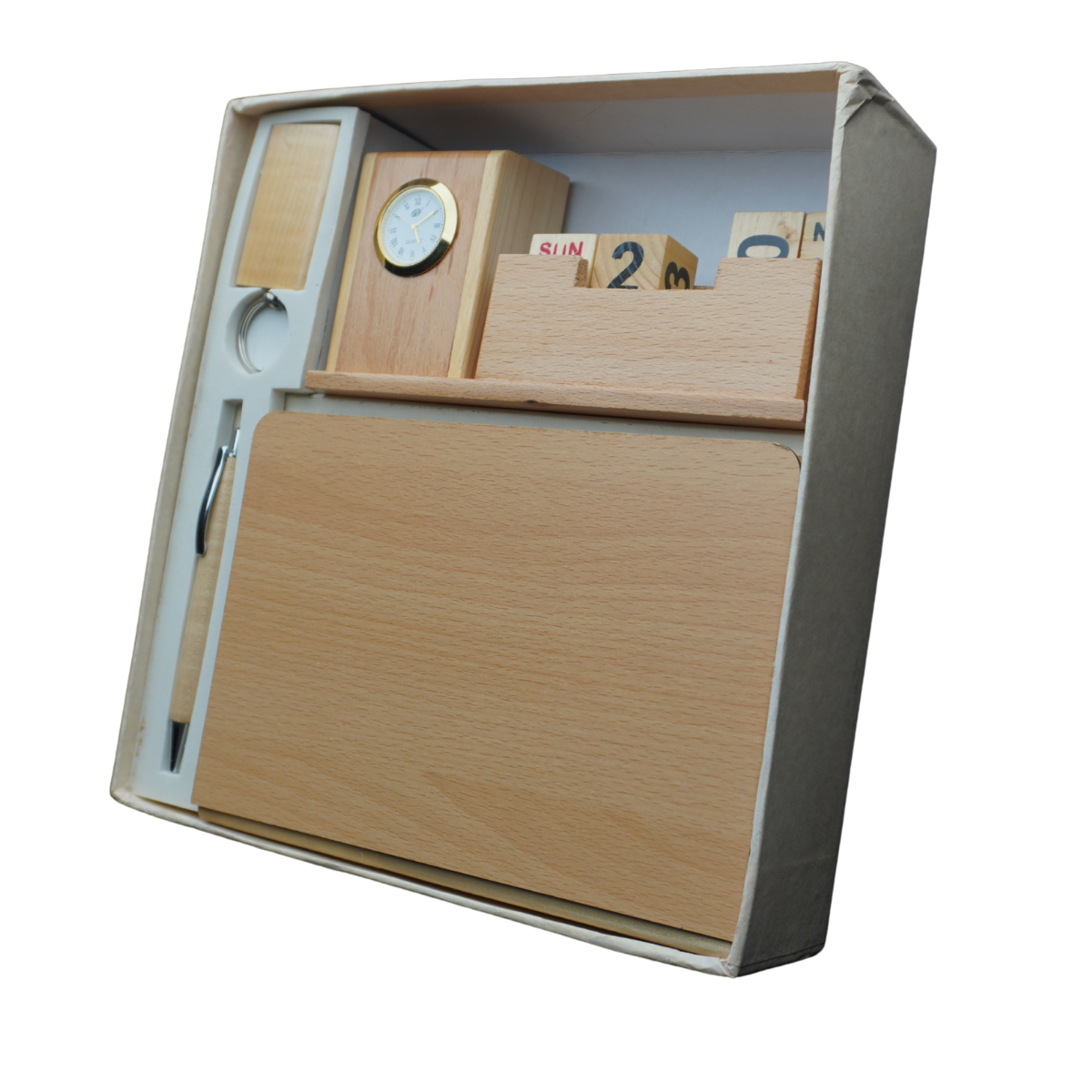 Wooden Office Stationery Gift Set