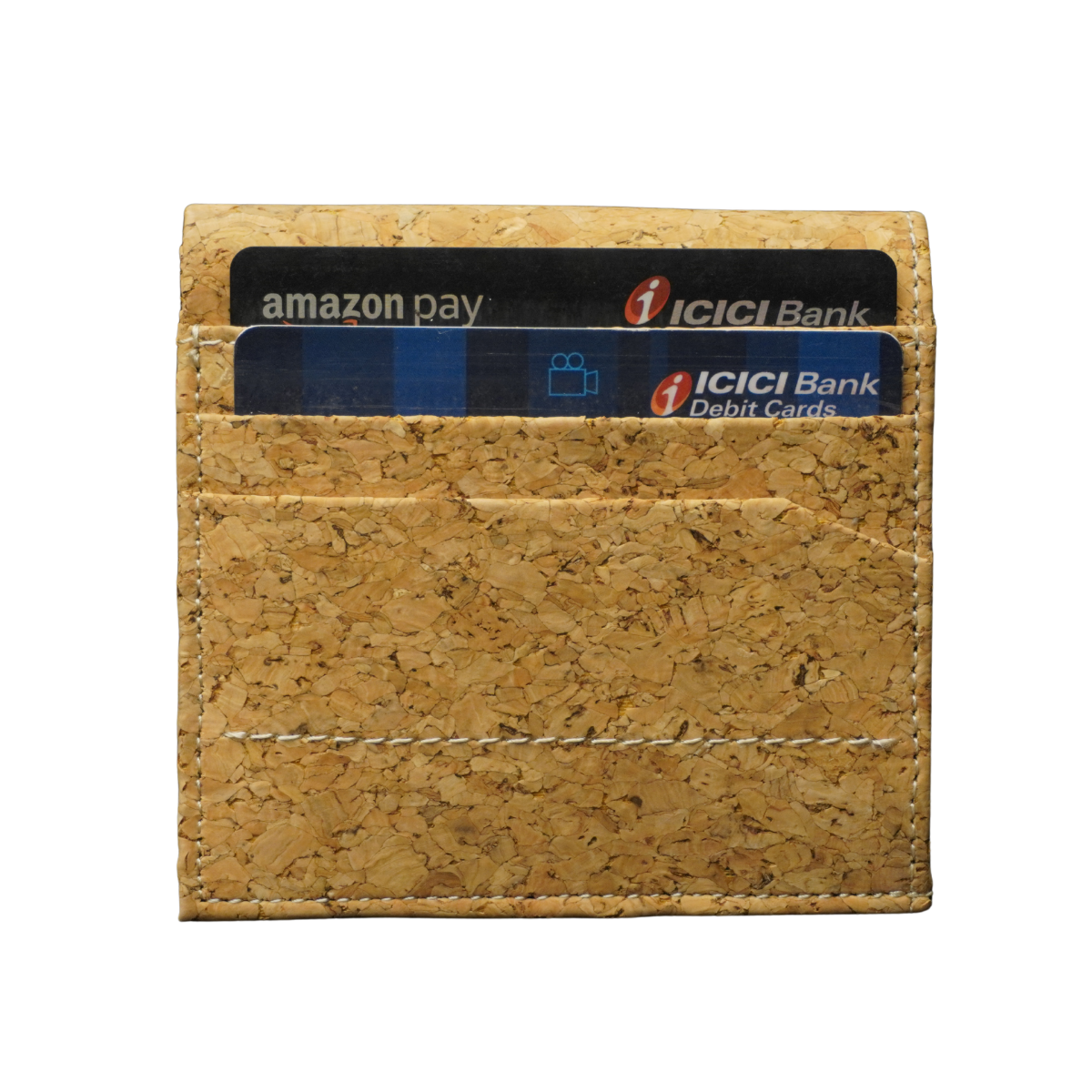 Light-colored Natural Cork Card Holder