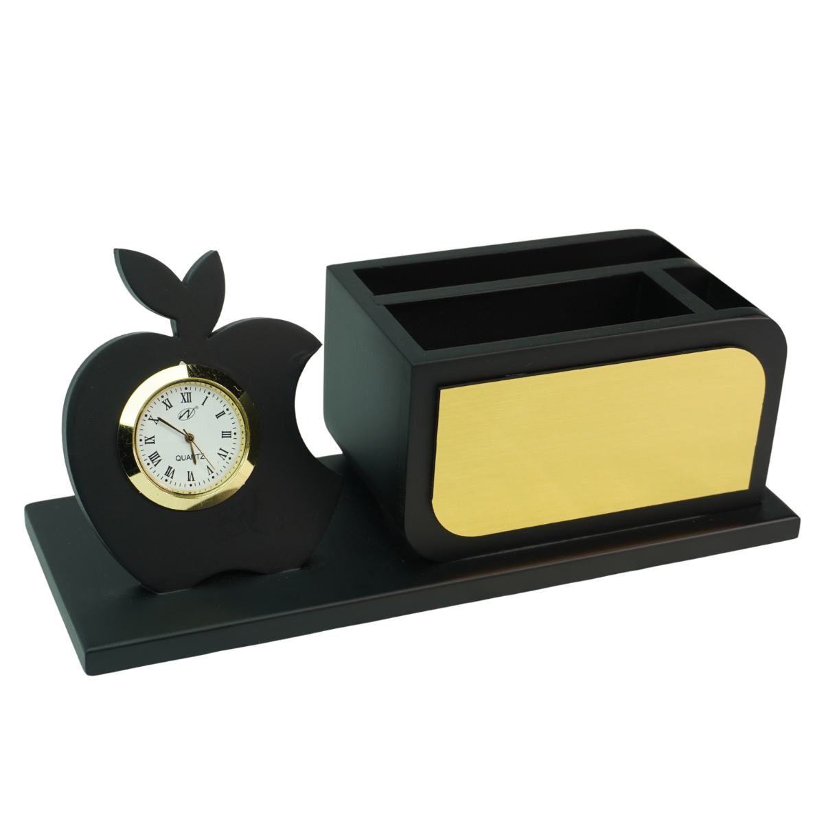 Table Desk Organizer with Apple Shape Clock