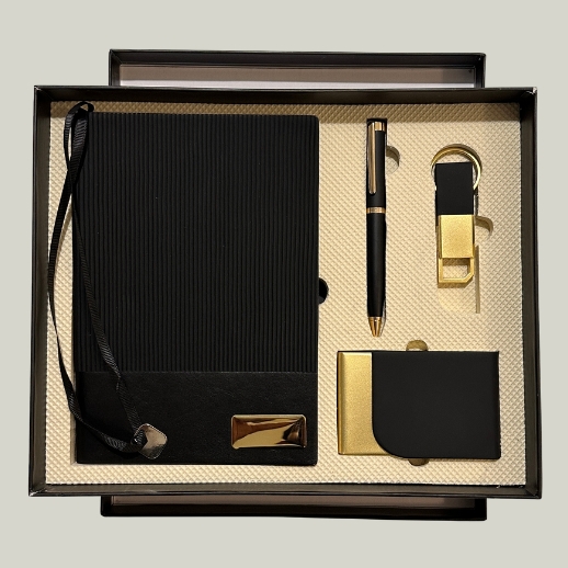 Premium Diary Pen Gift Set with Keyring