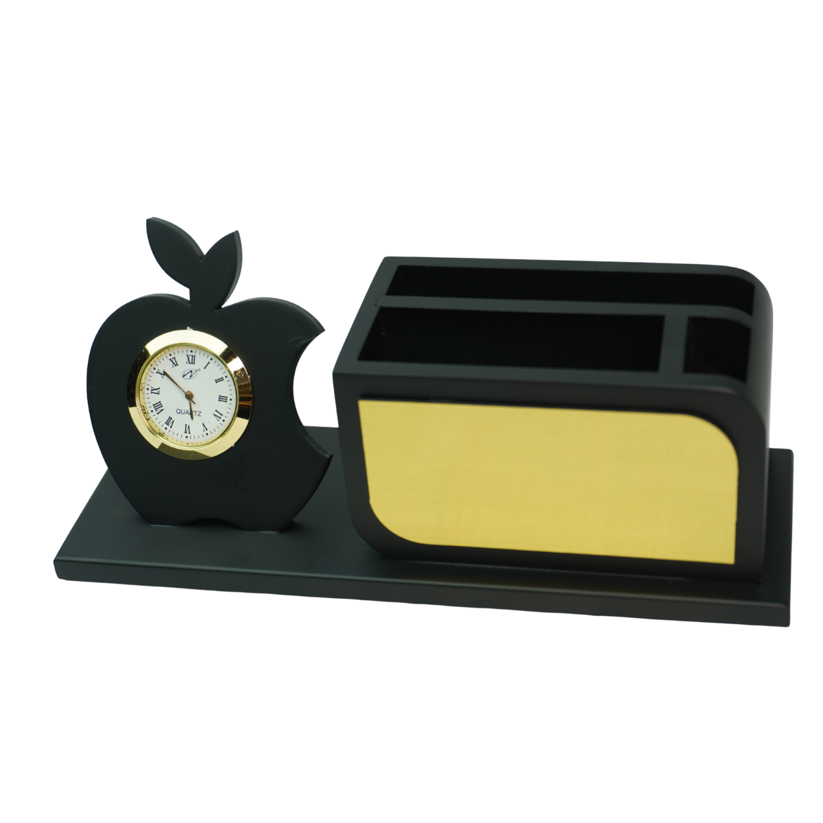 Table Desk Organizer with Apple Shape Clock