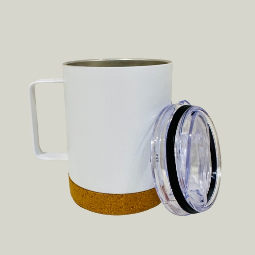 Vacuum Insulated Mugs 350ml Approx. with a Cork Base