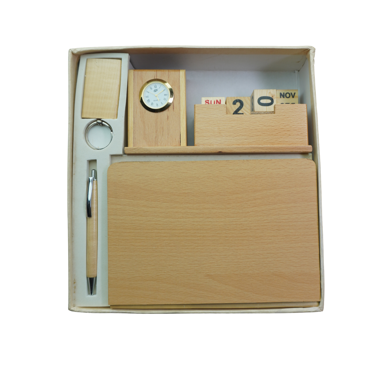 Wooden Office Stationery Gift Set