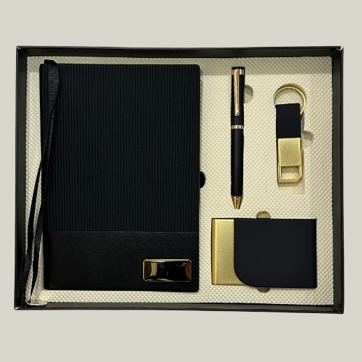 Premium Diary Pen Gift Set with Keyring