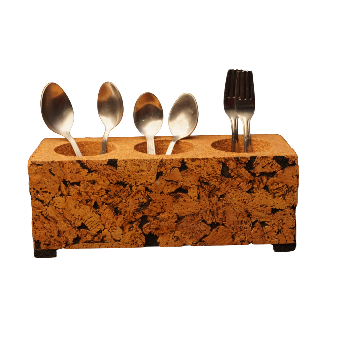 Eco-friendly Cork Cutlery Holder
