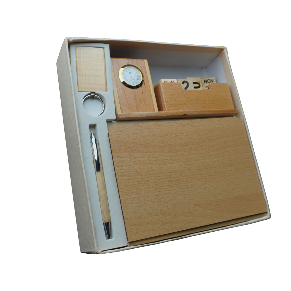 Wooden Office Stationery Gift Set