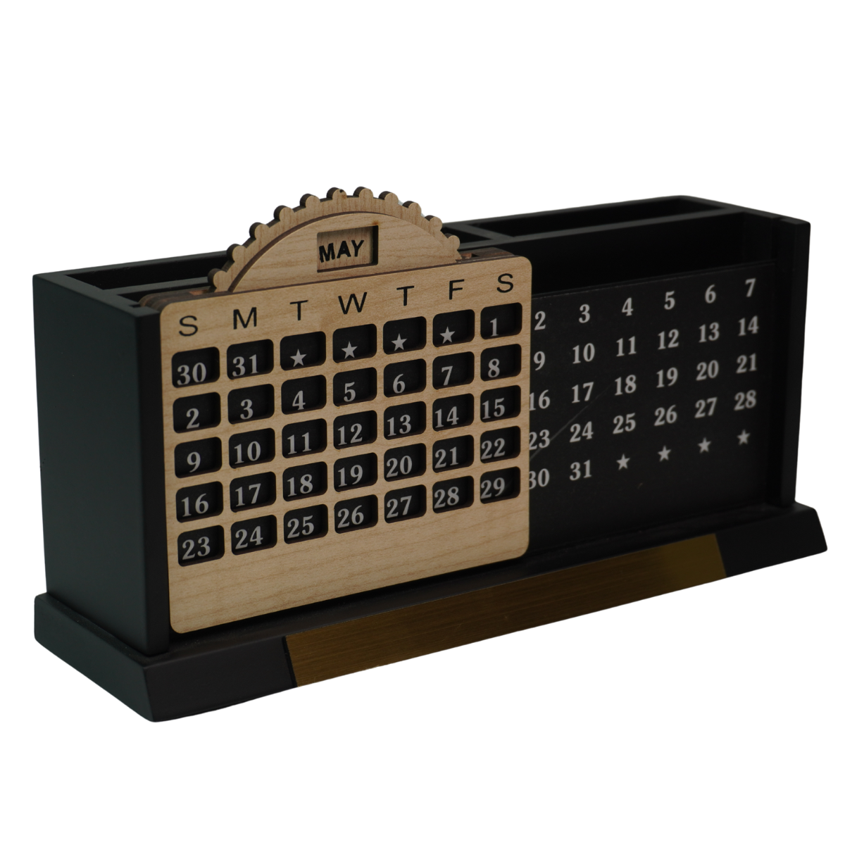 Black Stylish Calendar with Mobile and Pen Holder
