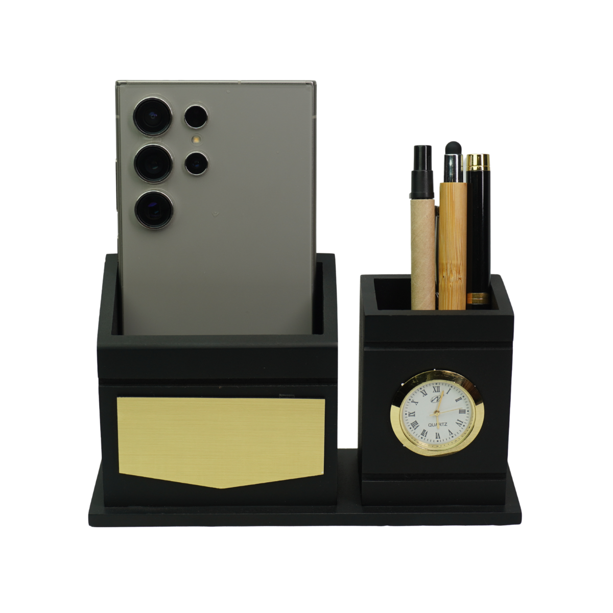 Matte Black Personalized Pen Stand