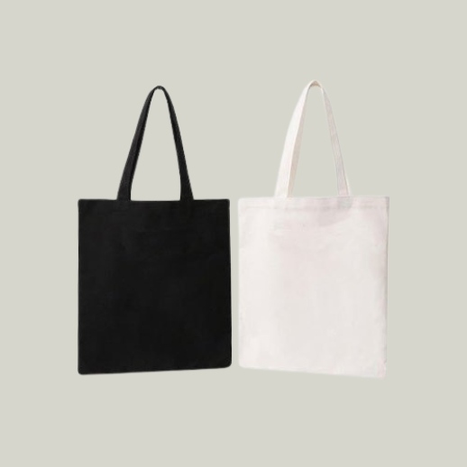 Loop Handle Plain Canvas Tote Bag