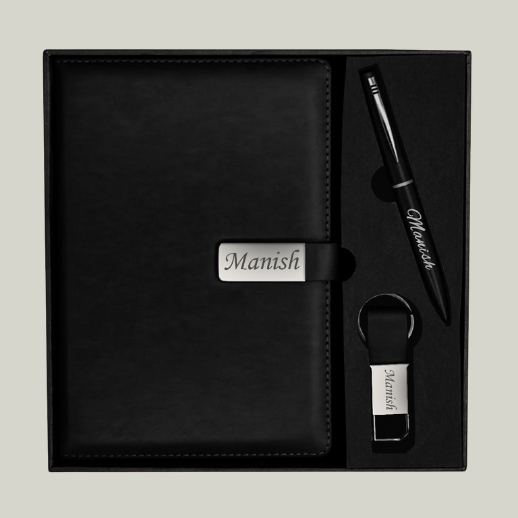 Personalized Diary Pen Keychain Gift Combo Set