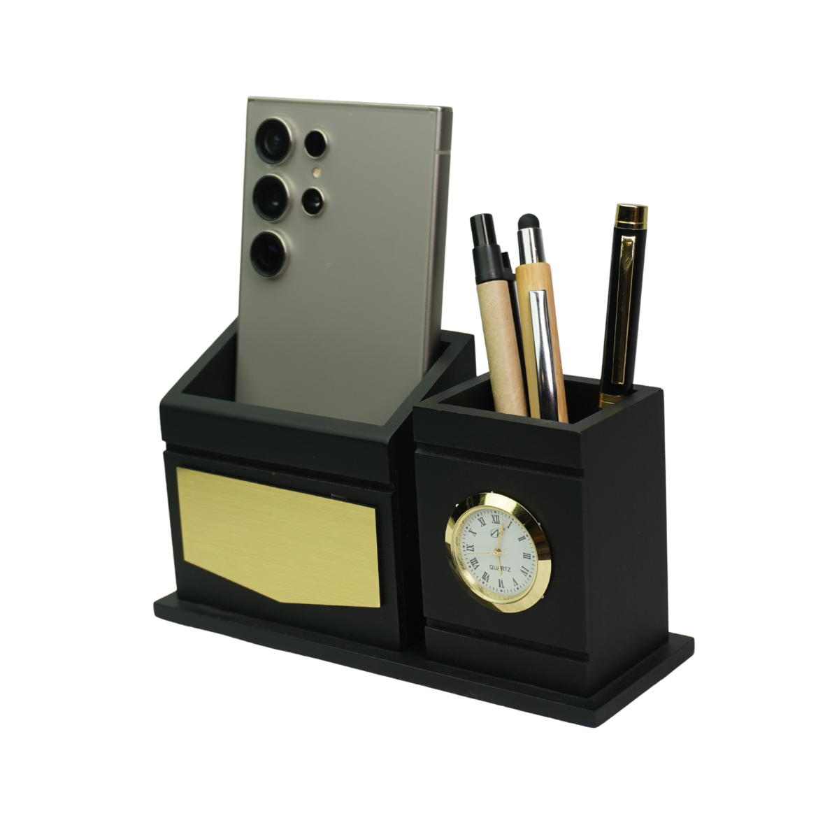 Matte Black Personalized Pen Stand