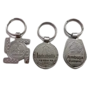 Silver Customized Key-Chain With Business Logo